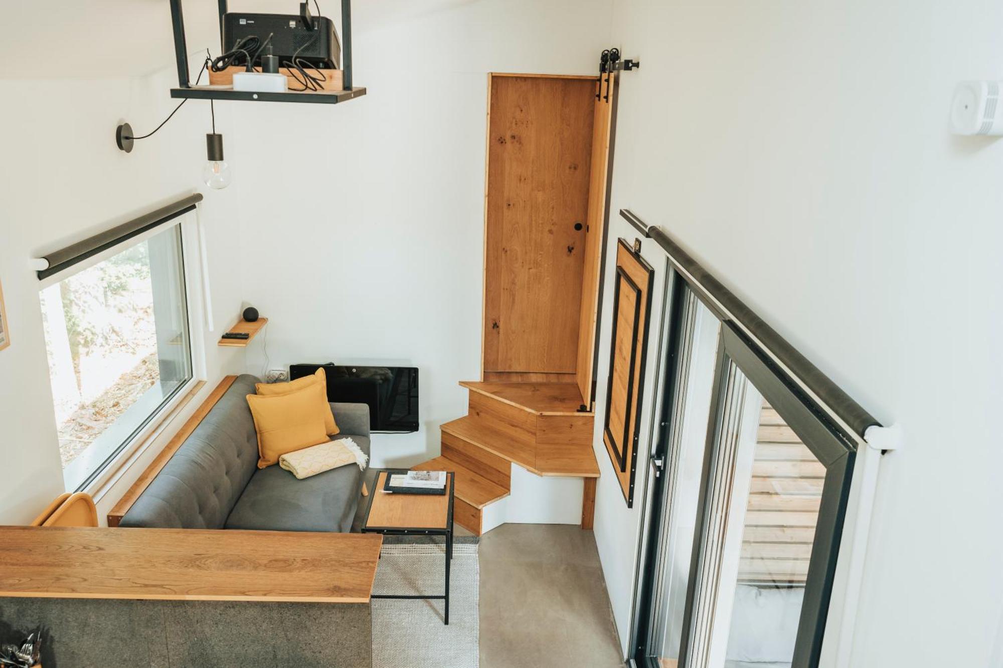 Modernes Tinyhouse Trailer Cabins Am Waldrand - Mit Seezugang Eging Bagian luar foto