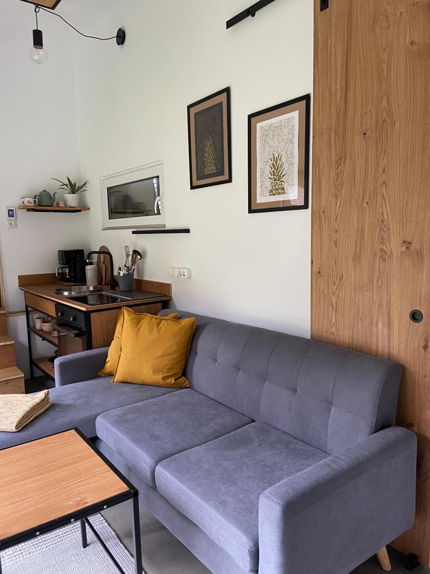 Modernes Tinyhouse Trailer Cabins Am Waldrand - Mit Seezugang Eging Bagian luar foto