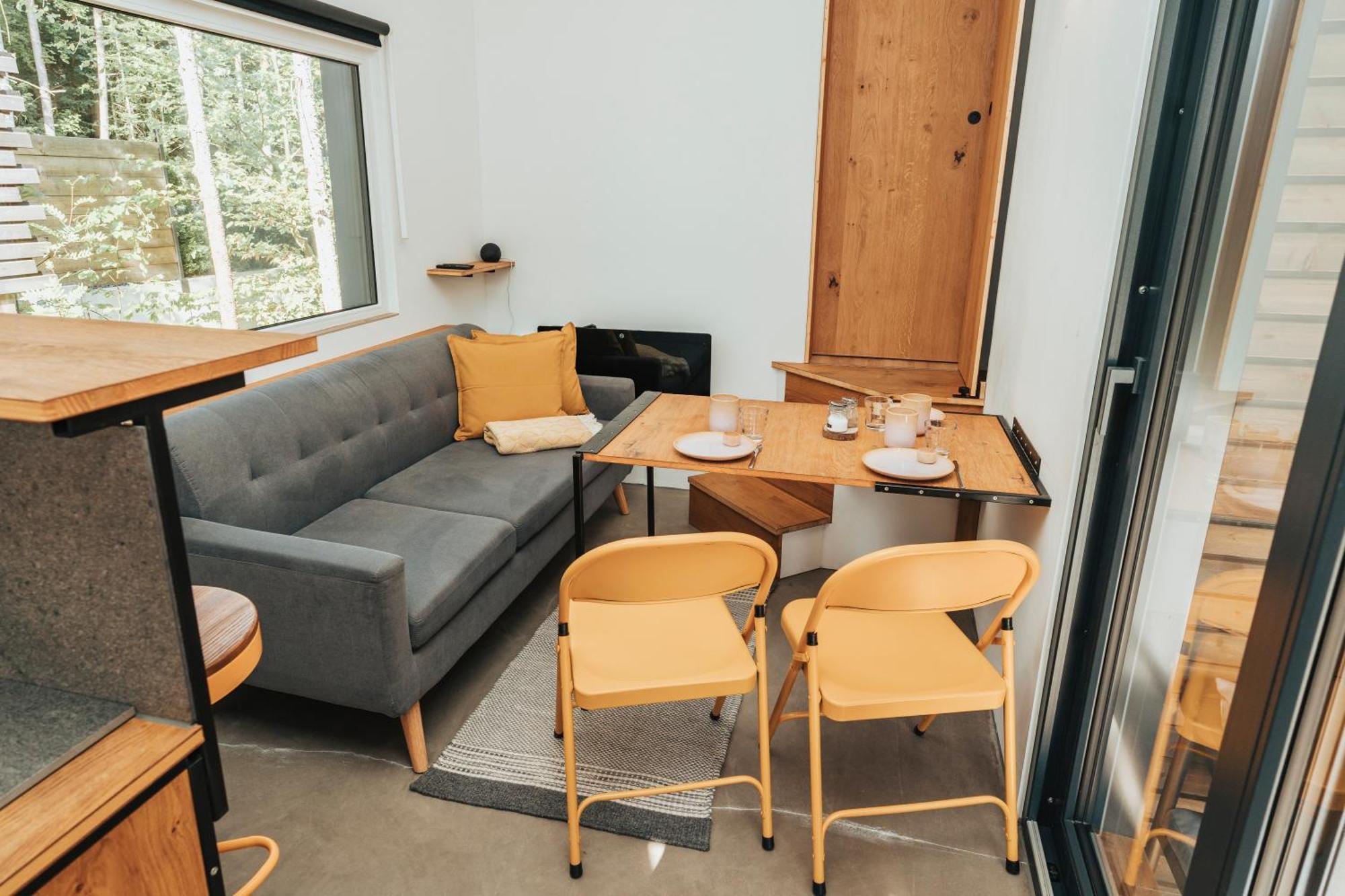 Modernes Tinyhouse Trailer Cabins Am Waldrand - Mit Seezugang Eging Bagian luar foto